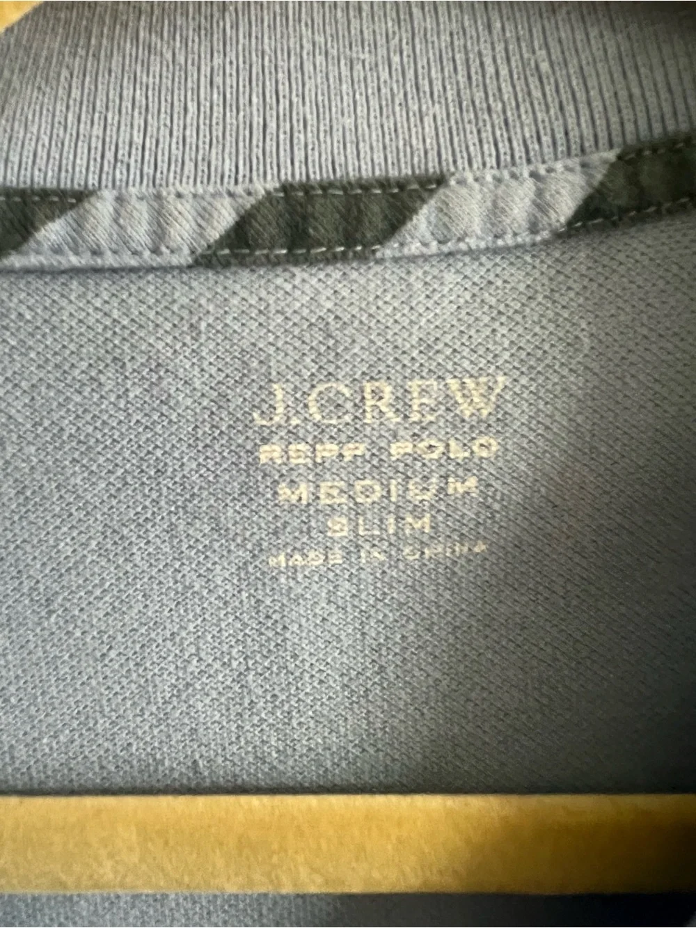 J. Crew Men's Pale Blue Cotton Polo Shirt